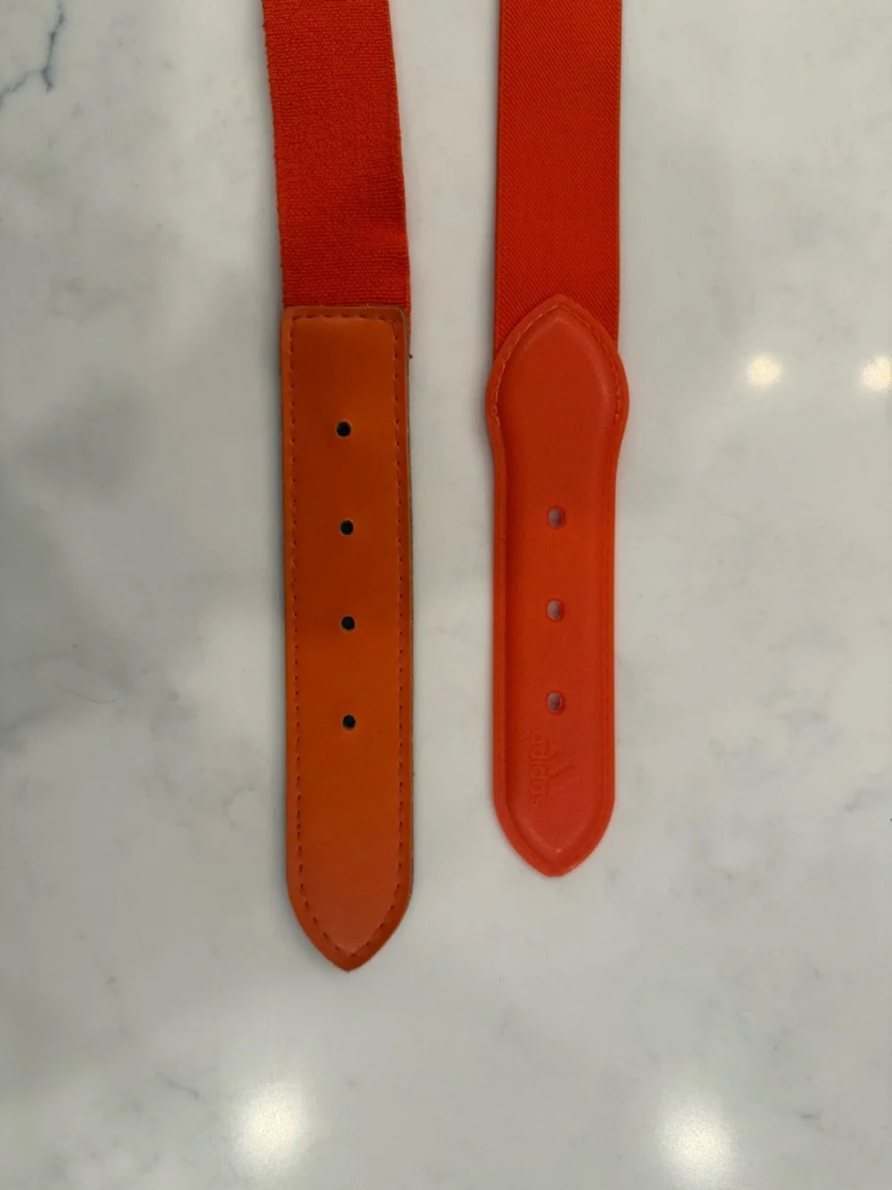 adidas Kids Orange Elastic Softball/Baseball Belts- Pair